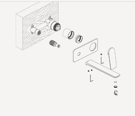 Oliveri Paris Wall Mixer Set