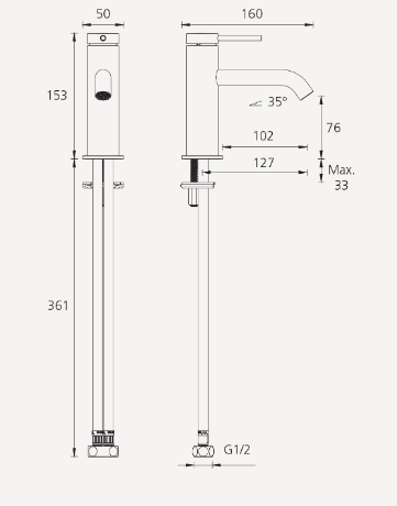 Oliveri Venice Curved Basin Mixer