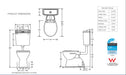 Johnson Suisse Colonial Feature S Trap Toilet Suite, White Seat