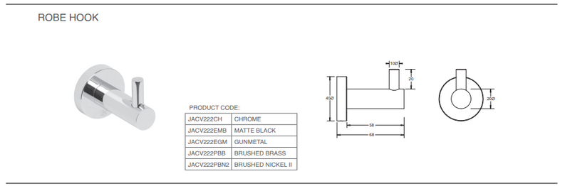 Venezia Robe Hook