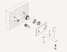 Oliveri Venice Straight Wall Mixer Set - Trim Kit