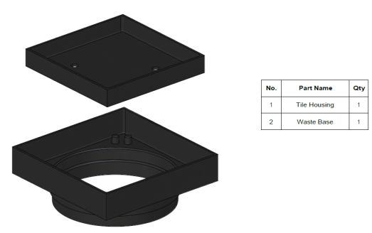 Meir Shower Waste with Tile Insert