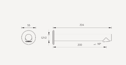 Oliveri Venice Straight Wall Spout