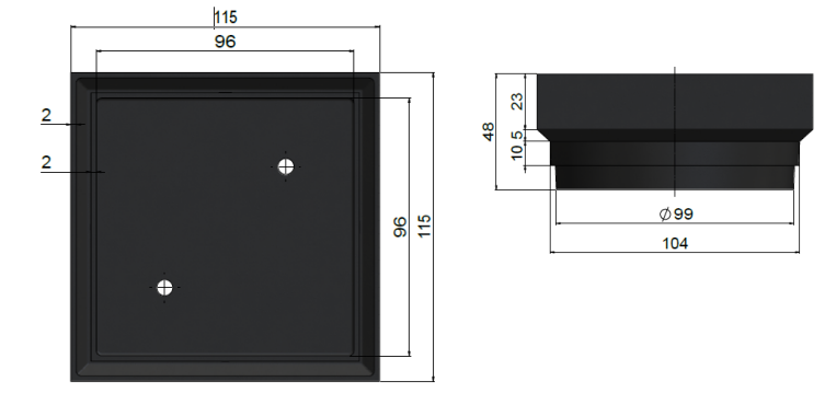 Meir Shower Waste with Tile Insert