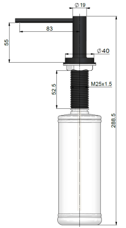 Meir Round Soap Dispenser