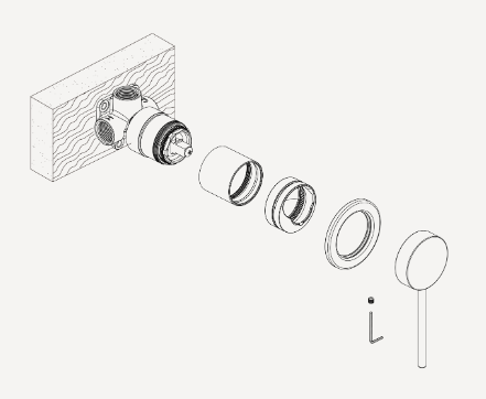 Oliveri Venice Wall Mixer - Trim Kit