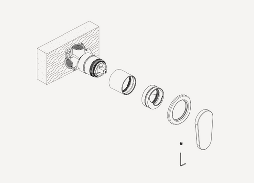 Oliveri London Chrome Wall Mixer - Trim Kit