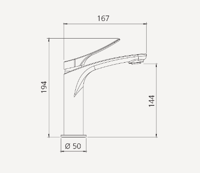 Oliveri Verona Basin Mixer