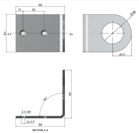 Meir Outdoor Soap Dispenser Bracket - SS316