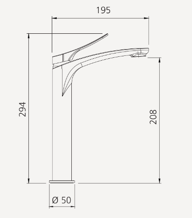 Oliveri Verona Tower Basin Mixer