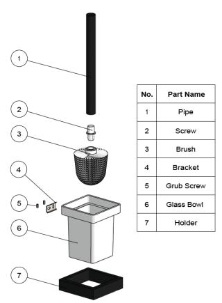 Meir Square Toilet Brush & Holder