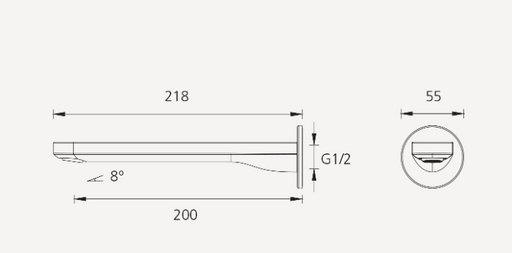 Oliveri London Chrome Wall Spout
