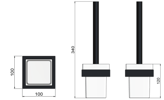Meir Square Toilet Brush & Holder