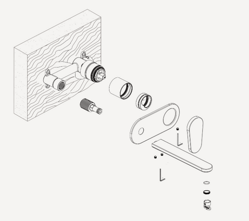 Oliveri London Chrome Wall Mixer Set