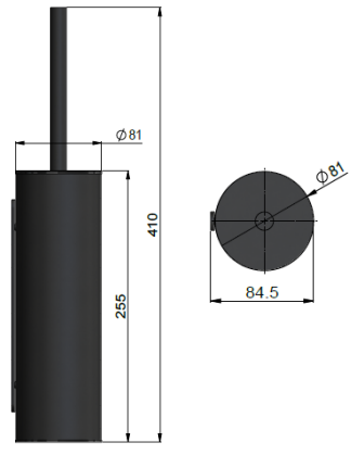 Meir Round Toilet Brush & Holder