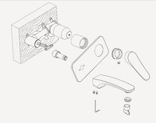 Oliveri Verona Wall Mixer Set - Inwall Body