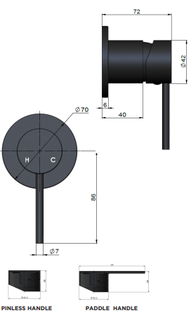 Meir Round Wall Mixer Trim Kit (In-wall Body Not Included)