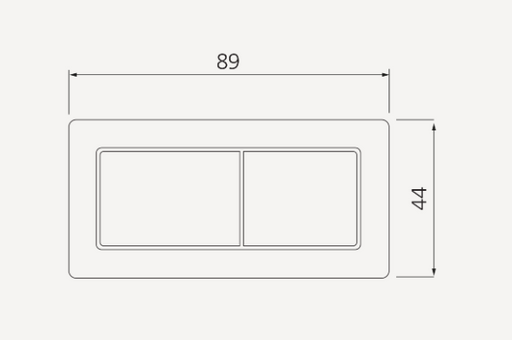Oliveri Gloss White Back To Wall Cistern Buttons