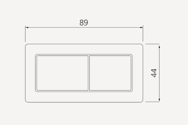 Oliveri Gloss White Back To Wall Cistern Buttons