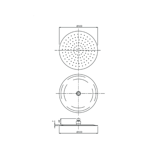 Methven Overhead Round Drencher 300mm