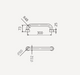 Oliveri Holdfast Straight Grab Rail 300mm