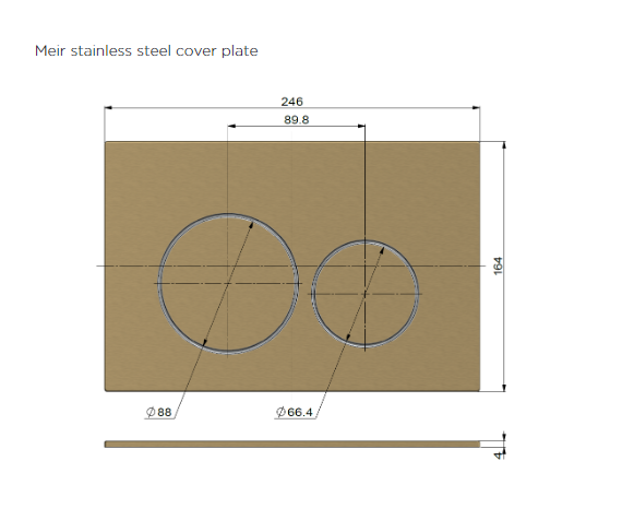 Meir Sigma 21 Dual Flush Plates to suit Geberit