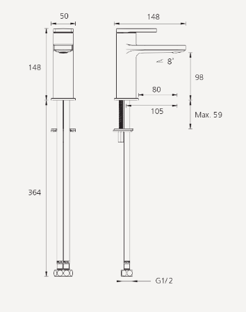 Oliveri London Chrome Basin Mixer