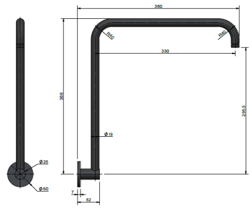 High Rise Shower Arm