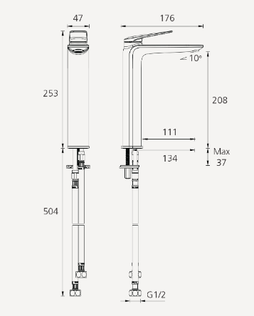 Oliveri Paris Tower Basin Mixer