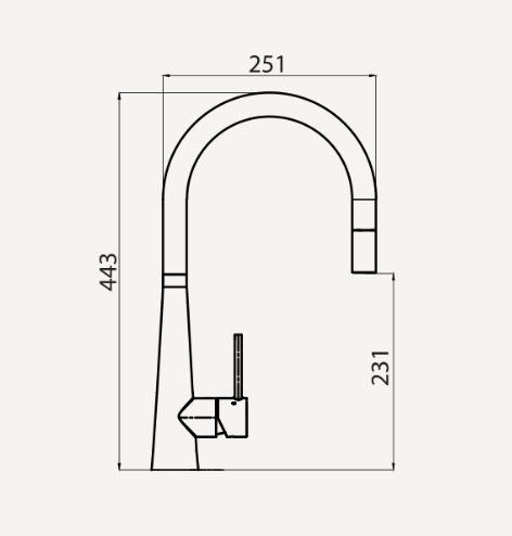 Oliveri Essente 316 Goose Neck Pull Out Mixer