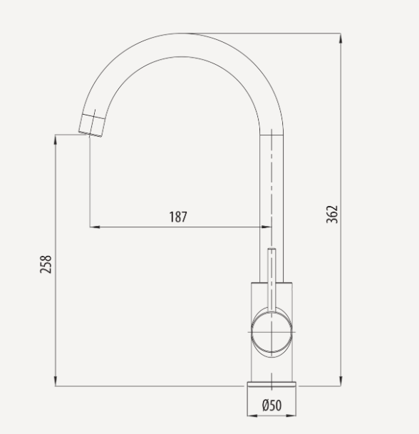 Oliveri Venice Goose Neck Mixer