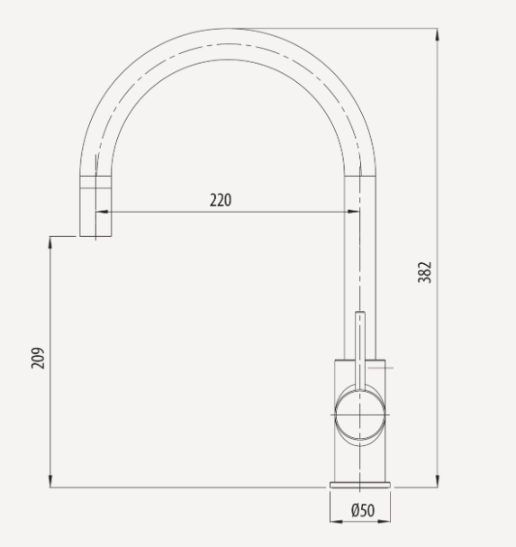 Oliveri Venice Pull Out Goose Neck Mixer