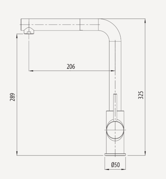Oliveri Venice Pull Out Right Angle Mixer