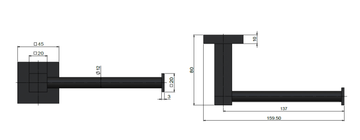 Meir Square Toilet Roll Holder