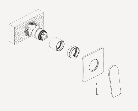 Oliveri Paris Wall Mixer - Trim Kit