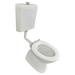 Johnson Suisse  Select assist Dlxe plastic link toilet suite S trap incl white SF seat/ raised CH/button