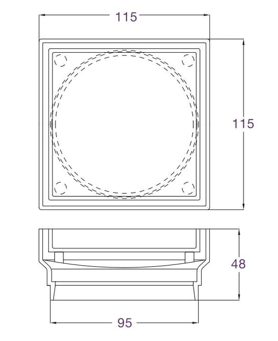 MODERN NATIONAL Tile Insert 115mm /95mm Outlet