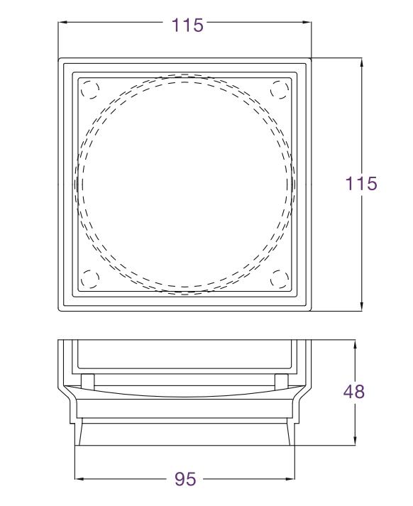 Modern National Tile Insert 115mm /75mm Outlet