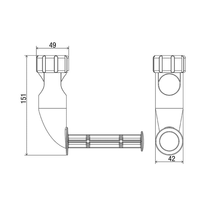 Conserv Grab Rail Flexible Toilet Paper Holder