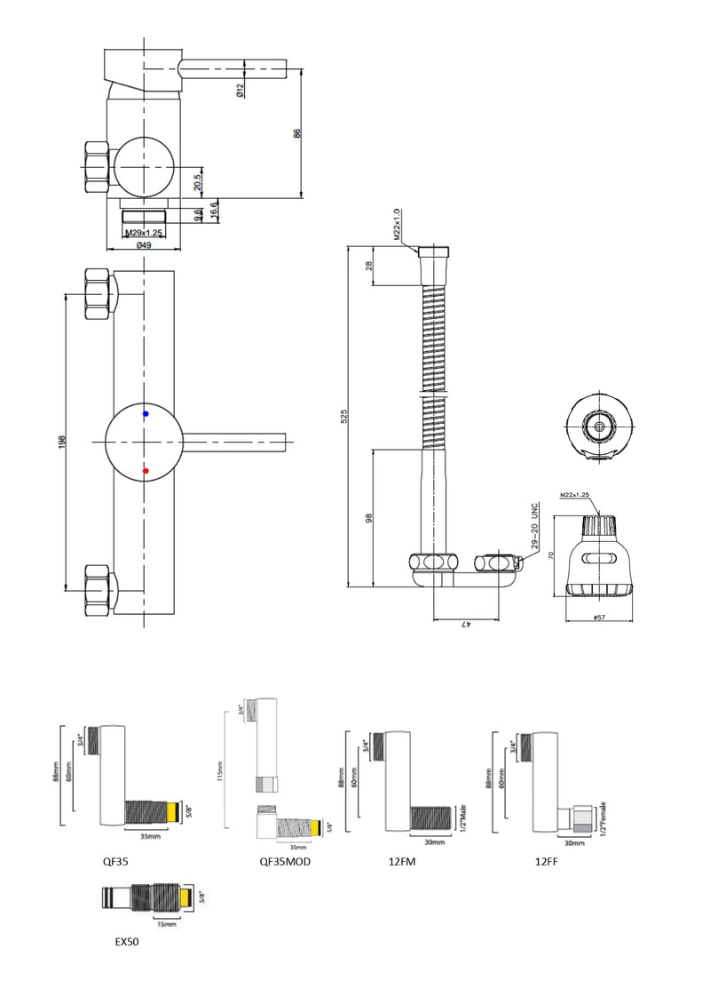 Quoss Chrome Reno Transformer Cobra Flex Single Flix Mixer