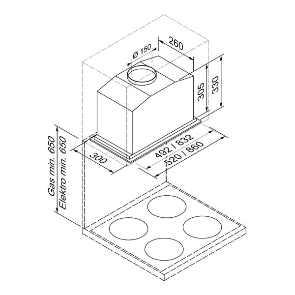 Blaupunkt 60cm Undermount (Stainless Steel)