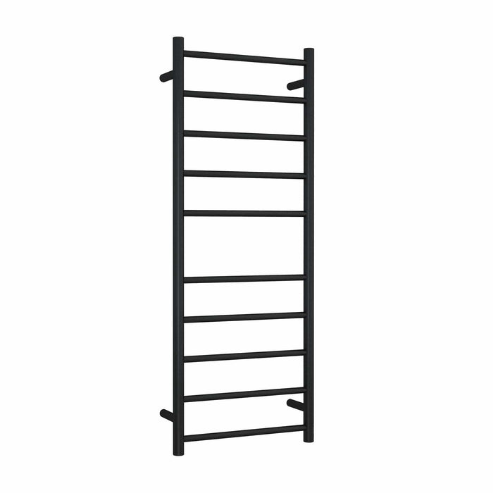 SR25MB Matt Black Round Ladder Heated Towel Rail