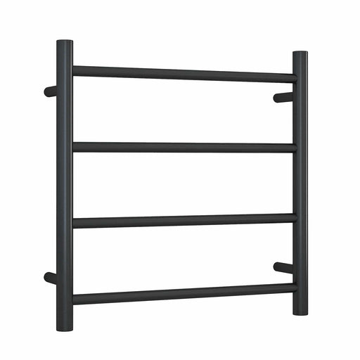 SR25MB Matt Black Round Ladder Heated Towel Rail