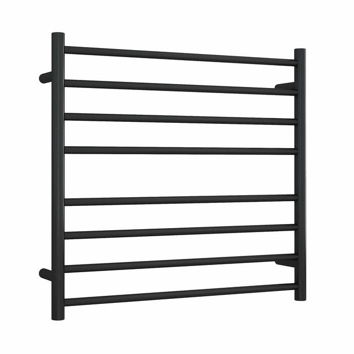 SR25MB Matt Black Round Ladder Heated Towel Rail