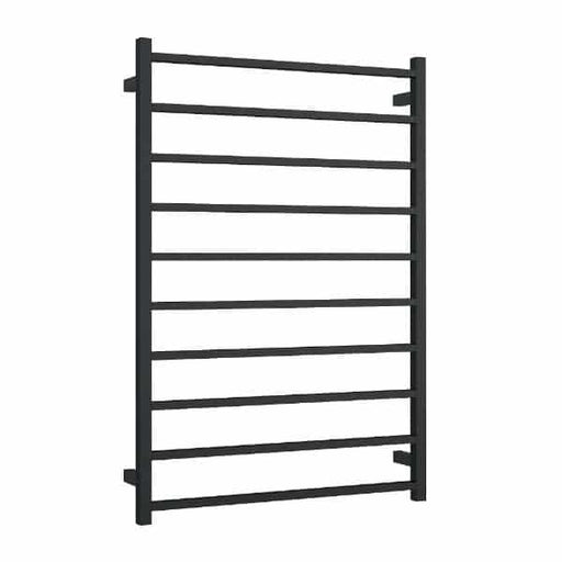 Thermorail Straight/Square 800x1160x120mm 217Watts 10 Bars - Matt Black