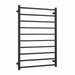 Thermorail Straight/Square 800x1160x120mm 217Watts 10 Bars - Matt Black