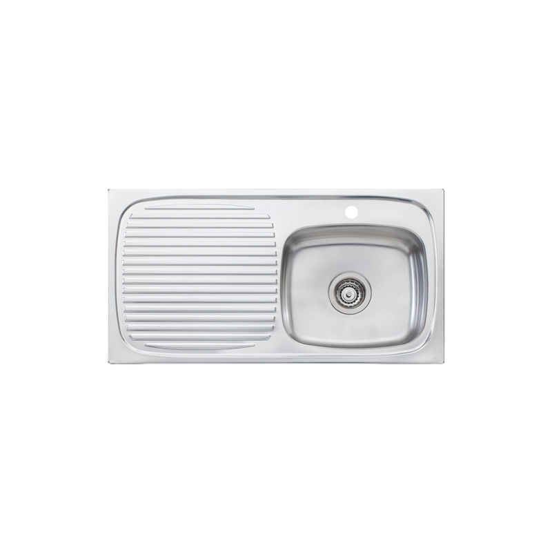 Oliveri Ultraform Single Bowl Sink With Drainer 890mm