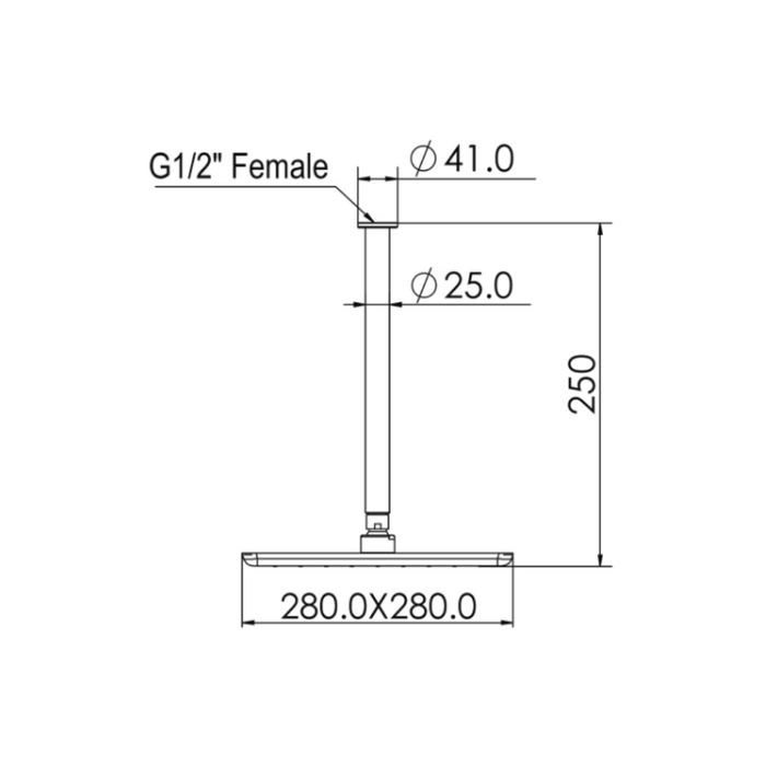 Greens Tapware Skyla Ceiling Shower