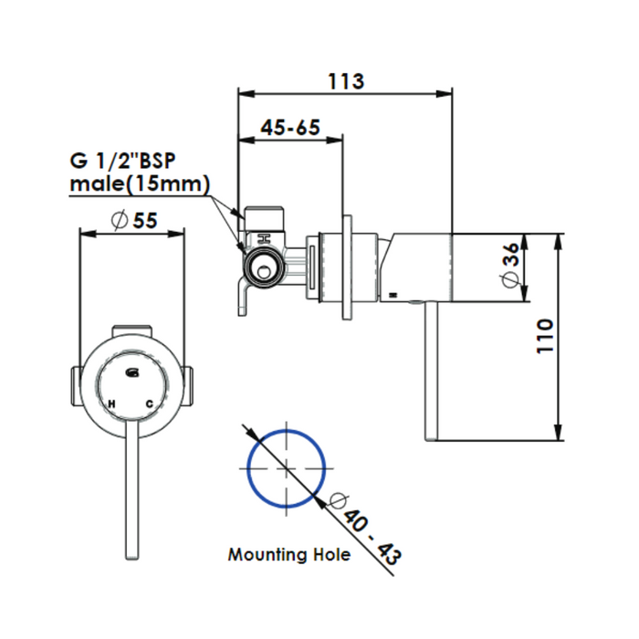 Greens Tapware Gisele Shower Mixer