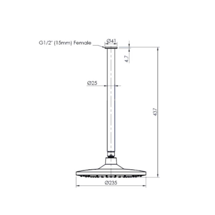 Greens Tapware Corban Ceiling Shower